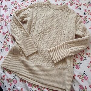 Cozy Cream Cable Knit Sweater